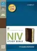 Audiobook Niv Study Bible, Compact, Leathersoft, Tan/Burgundy, Indexed, red Letter Edition author Zondervan